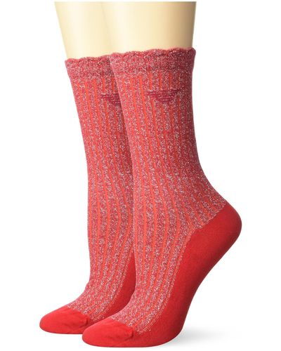 Emporio Armani 2 Pack Short Socks - Red