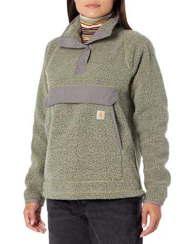 Carhartt Plus Size Relaxed Fit Fleece Pullover - Green