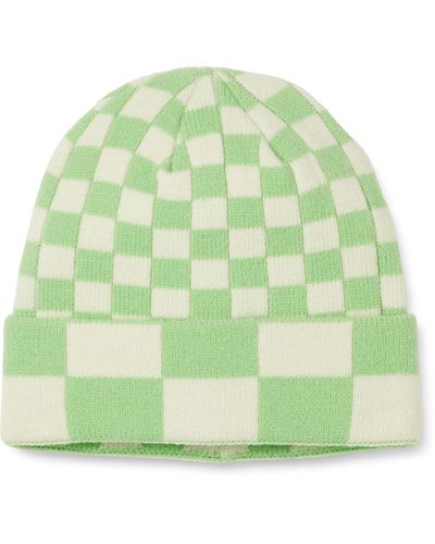 The Drop Karina Multi Checkered Beanie - Green