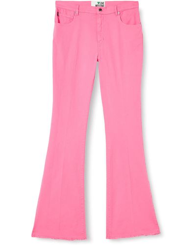 Love Moschino Flare Fit 5-Pocket Trousers Pantaloni Casual - Rosa