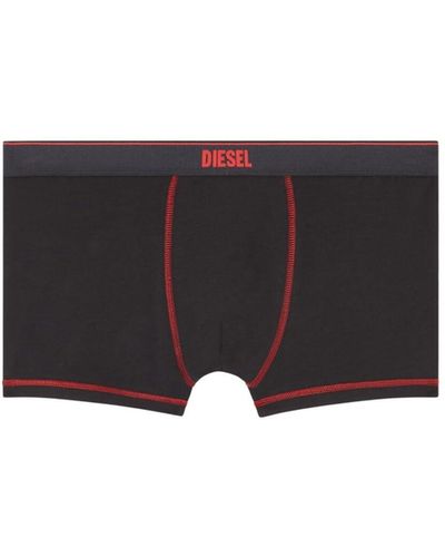 DIESEL Boxer Briefs With Maxi Back Print - Black
