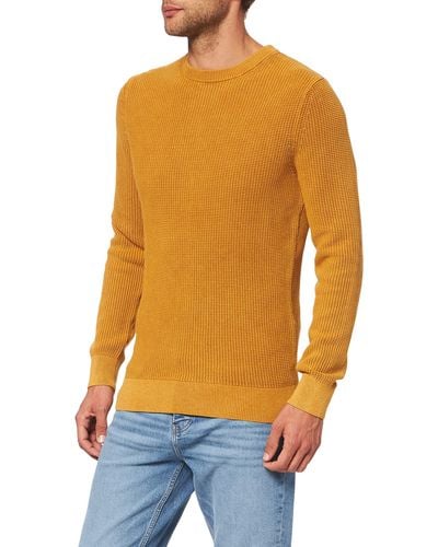 Superdry Academy Dyed Textured Crew Pullover Sweater - Braun