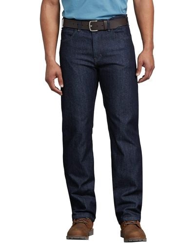 Dickies Mens Relaxed Fit 5-pocket Flex Performance Carpenter Jeans - Blue