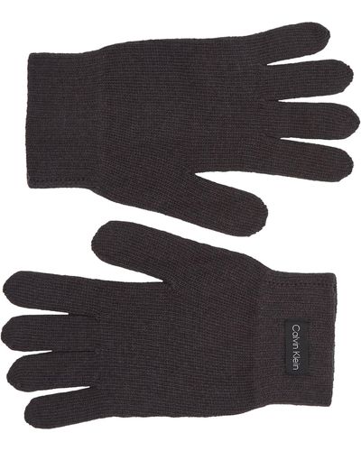 Calvin Klein Essentiële Gebreide Handschoenen Voor - Zwart
