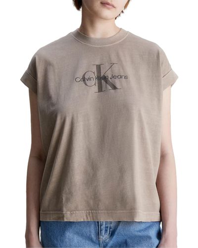 Calvin Klein Camicia da donna mineral dye - Marrone