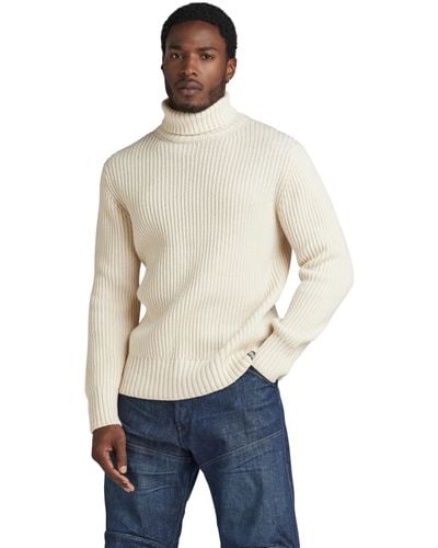 G-Star RAW Essential Turtle Knitted Jumper - Natural