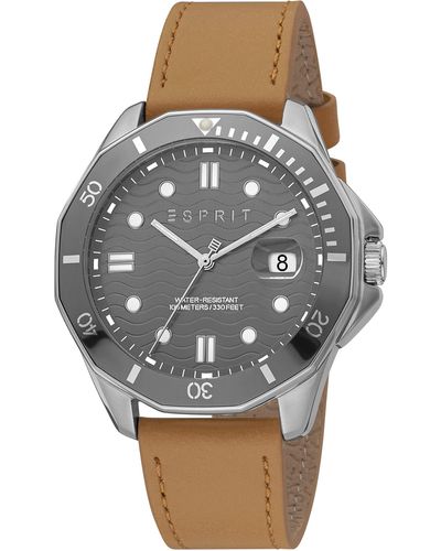 Esprit Casual Watch Es1g367l0035 - Grey