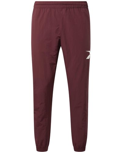 Reebok 's Vector Trackpants Track Trousers - Red