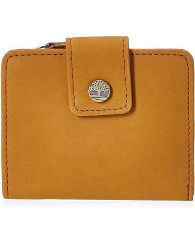 Timberland Ladies Leather Rfid Small Wallet - Metallic