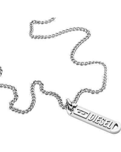 DIESEL Halskette Für Männer Einzelanhänger - Mettallic