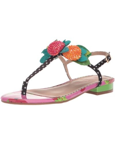 Betsey Johnson Juice Flat Sandal - Black