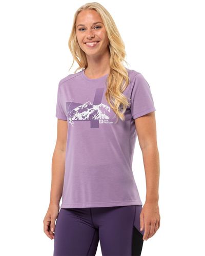 Jack Wolfskin Vonnan S/s Graphic T W T-shirt - Purple