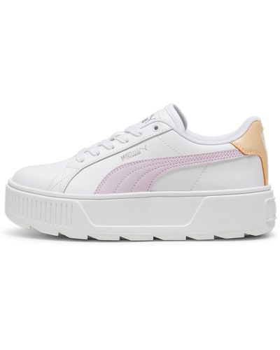 PUMA Karmen L Sneakers Voor Jongeren White-grape Mist- Silver 38.5 Eu - Wit