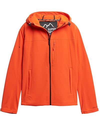 Superdry Hooded Soft Shell Jacket - Orange