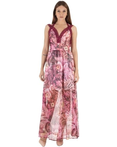 Guess Chrissy Dress W2GK69 WEL02 L Multicolore Batik Tropical Print P61E - Blu
