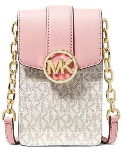 Michael Kors Carmen Small Logo Smartphone Crossbody Bag - Pink