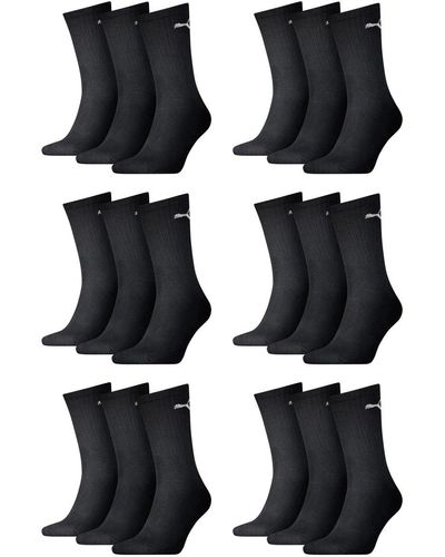 PUMA 6 Paar Footie Onzichtbare Sokken Gr. 35-46 - Zwart