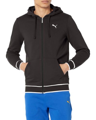 PUMA Vintage Sport Full Zip Hoodie Hooded Sweatshirt - Black