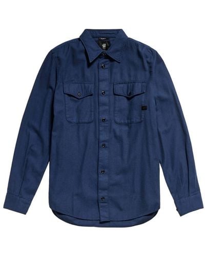 G-Star RAW Marine Slim Shirt Ls - Blauw