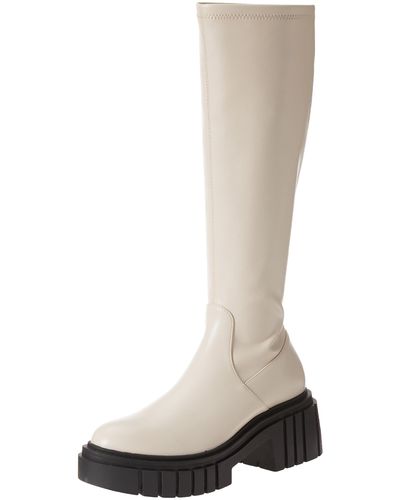 The Drop Kennedy Pull On Lug Sole Platform Boot - White