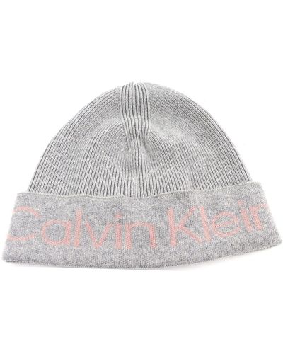 Calvin Klein Eco Knit Beanie Mid Grey Heather - Grigio