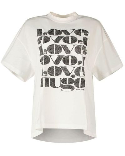 HUGO Dorene 3 10233396 01 Short Sleeve T-shirt - White