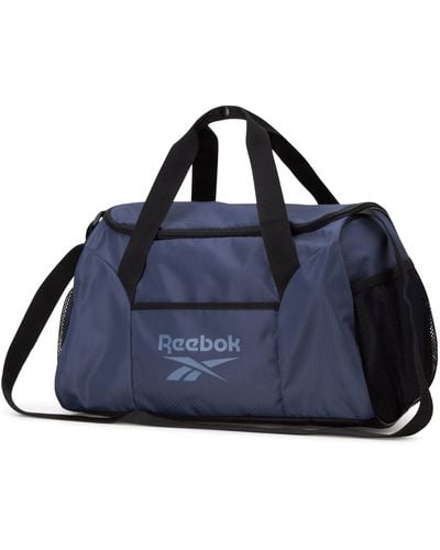 Reebok Aleph Sports Gym Bag - Lightweight Carry On Weekend Overnight Luggage For - Blue