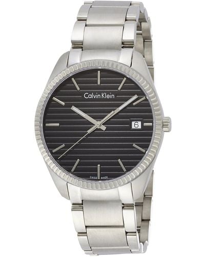 Calvin Klein Alliance Black Dial Stainless Steel Watch K5R31141 - Grigio