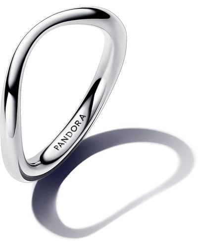 PANDORA Essence Wave Ring - White