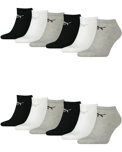 PUMA Sneaker Socken im Retro Design knöchelhoch für 12er Pack - Schwarz