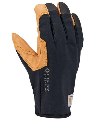 Carhartt Gore-tex Infinium Synthetic Leather Secure Cuff Glove Black Barley Small - Blue