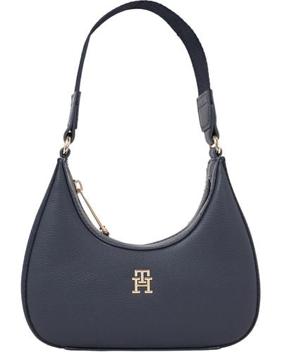 Tommy Hilfiger TH Essential SC Shoulder Corp Hobo - Azul