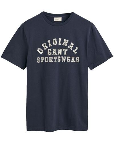 GANT Original Graphic Ss T-shirt - Blue
