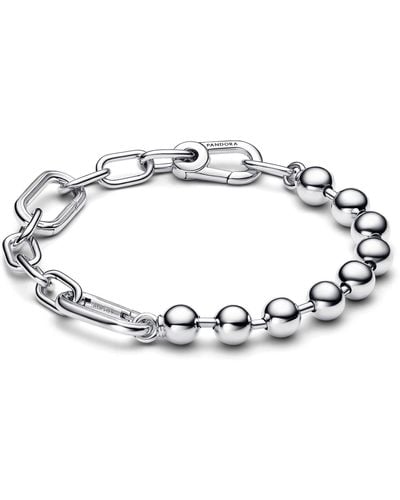 PANDORA ME 592793C00-5 Bracelet chaîne et perles en métal en argent sterling - Métallisé