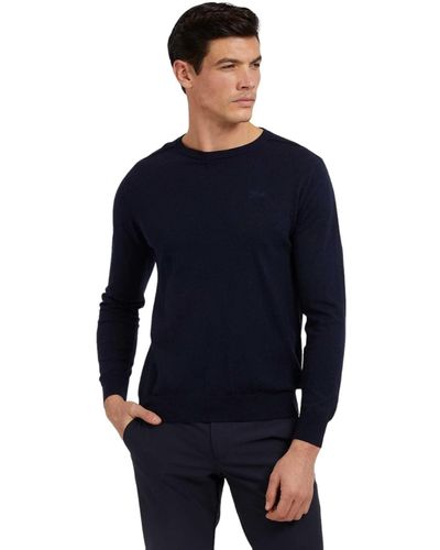 Guess Pullover Uomo Girocollo Randall Silk-Blend Sweater Blu ES23GU22 M3RR00Z33R1 XL