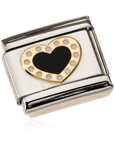 Nomination Composable 030283/02 Charm Love Heart 18 K Gold Stainless Steel Partially Gold-plated Enamel - Metallic