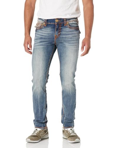 True Religion Brand Jeans Rocco Super T Skinny Flap Jean - Blau
