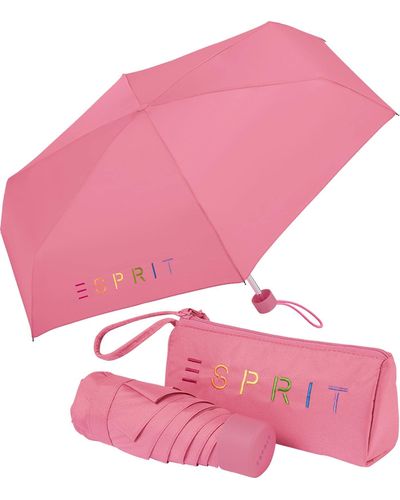 Esprit Parapluie de poche avec mini poche assortie - Rose