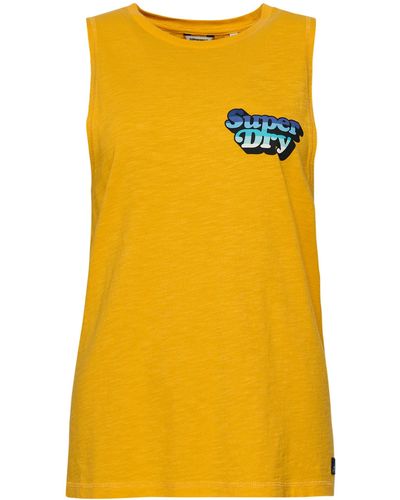 Superdry Vintage Cali Stripe Vest T8-jersey - Yellow