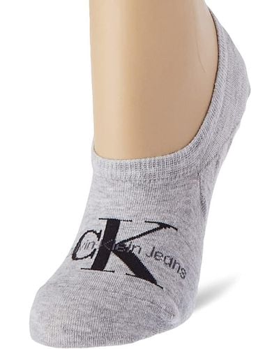 Calvin Klein Jeans Logo Liner Socks 1 Pack Footie - White