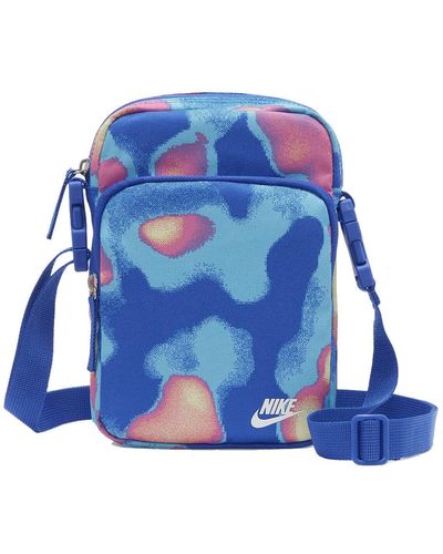 Nike Heritage Crossbody Bag Umhängetasche aus Polyester in Blau und Pink. blau/pink