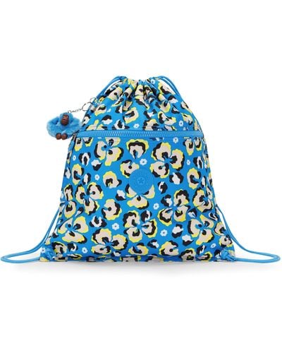 Kipling Back To School Print Supertaboo Backpack M Leopard Floral - Blau