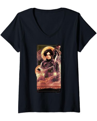 Dune Group Panel Poster V-neck T-shirt - Black