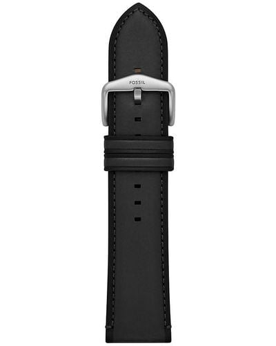 Fossil Uhrenband für 24 mm LiteHide-Leder schwarz
