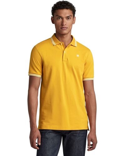 G-Star RAW Polos Dunda Slim Stripe Poloshirt,yellow