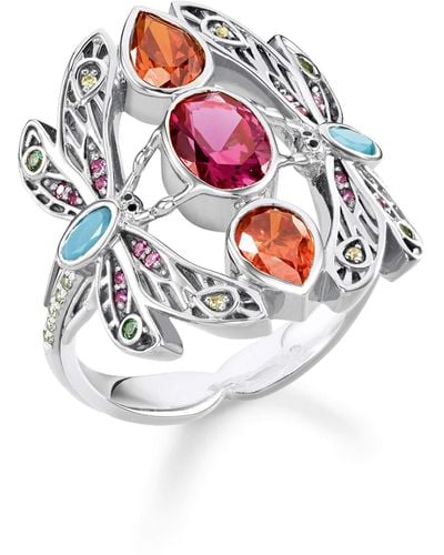 Thomas Sabo Silver Piercing Ring Tr2228-340-7-52 - Multicolour