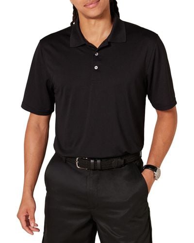 Amazon Essentials Sneldrogend Golfpoloshirt Met Normale Pasvorm - Zwart
