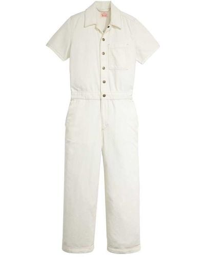 Levi's Short-Sleeve SS Heritage Jumpsuit Whites - Weiß
