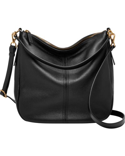 Fossil Jolie Leather Hobo - Black