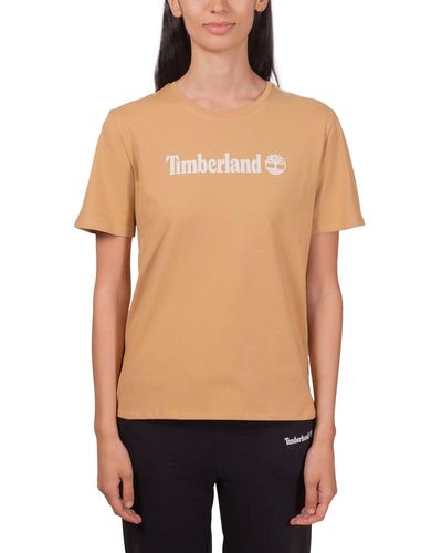 Timberland Shirt Donna con Logo lineare - Taglia - Nero